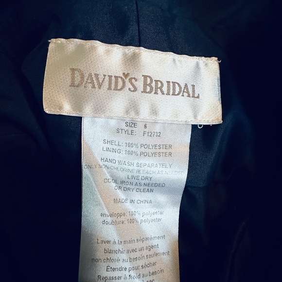 David’s bridal Navy Blue Sleeveless Evening Wear - Picture 6 of 6